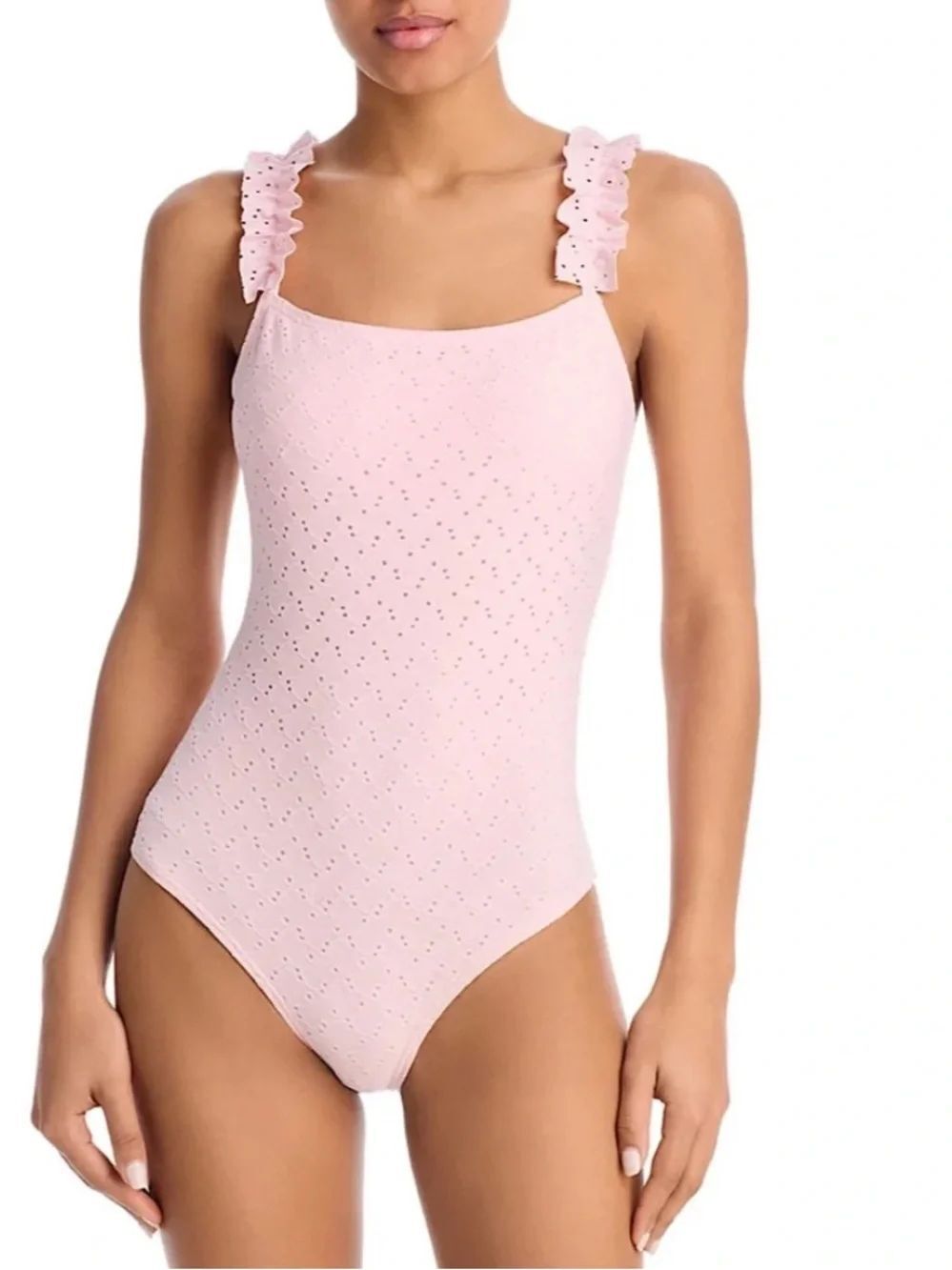 AQUA
Ruffle Strap One Piece Swimsuit